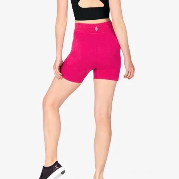 FP Movement by Free People Hot Pink High-Rise Bike Shorts - Picture 1 of 8